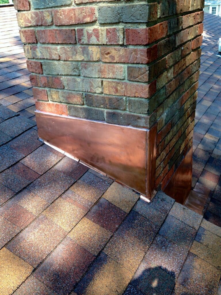 Professional Kendall Park Nj Roof Installation Copper Flashing Around Brick Chimney