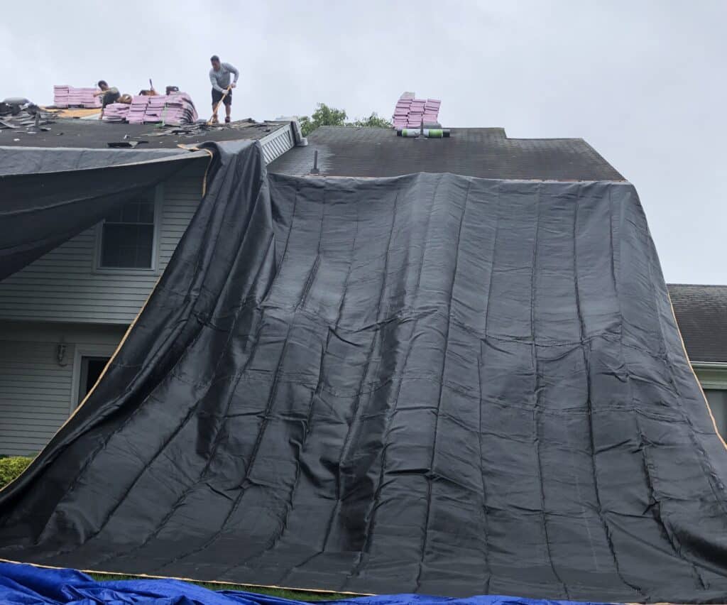 Astonishing Roofing Company Work Ethic Total Home Protection During Old Roof Removal