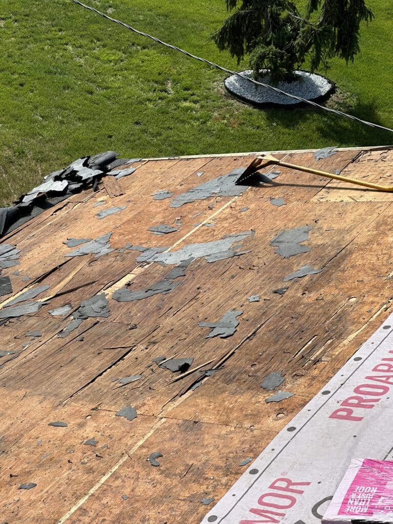 New Jersey Roof Repair in Progress Emergency Roof Repair Manalapan New Jersey